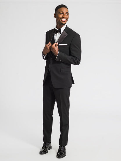 Black Men's Tuxedo Vest | Groomsmen Wedding Tuxedo's 60 / Long / Tuxedo Black Black Men's Tuxedo Vest | Groomsmen Wedding Tuxedo's 60 / Long / Tuxedo Black