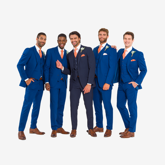 Blue sales tux groomsmen