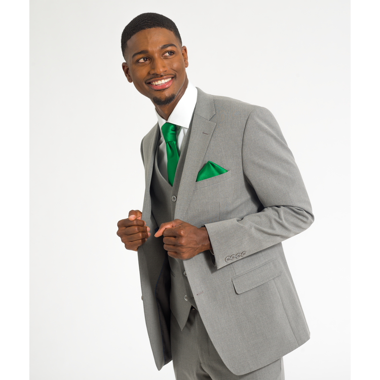 Light Grey Men s Suit Groomsmen Wedding Tuxedo s Vested