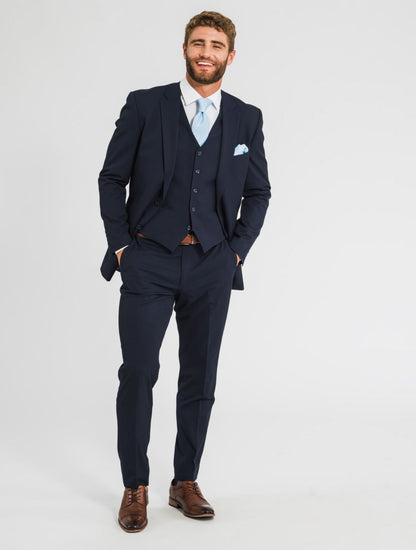 club dress for men Men's Navy Suit Jacket