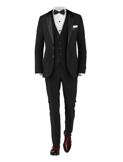 black tuxedo with vest