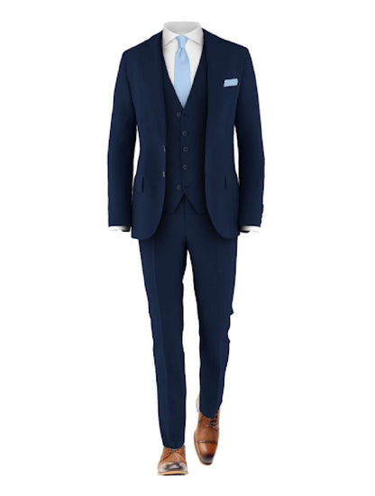 navy suit blue tie