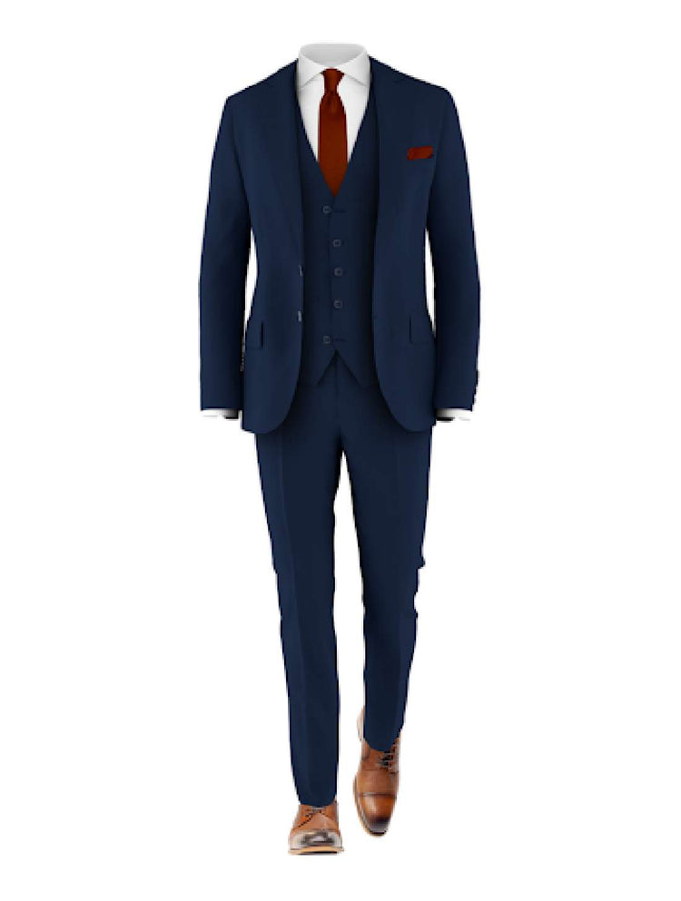 navy suit burgundy tie